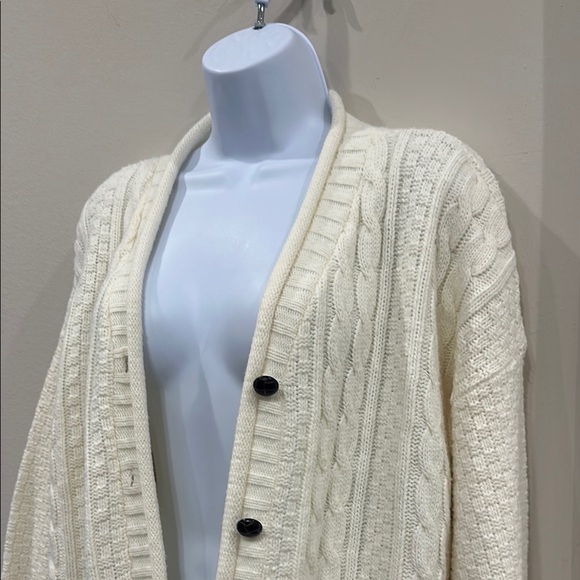 White Stag Cozy Cream Cable Knit Cardigan-  XL - Picture 2 of 4